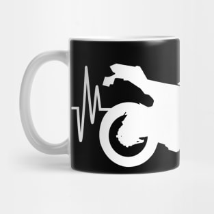 Grandpa Motorcycle Heartbeat T-Shirt Mug